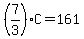%287%2F3%29C=161