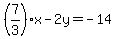%287%2F3%29x-2y=-14