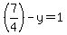%287%2F4%29-y=1