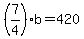 %287%2F4%29b=420
