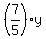 %287%2F5%29y