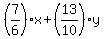 %287%2F6%29x%2B%2813%2F10%29y
