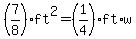 %287%2F8%29ft%5E2+=+%281%2F4%29ft%2Aw