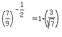 %287%2F9%29%5E%28-1%2F2%29=1%2A%283%2Fsqrt%287%29%29
