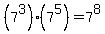 %287%5E3%29%287%5E5%29+=+7%5E8+
