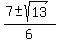 %287+%2B-+sqrt%2813%29%29%2F6