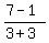 %287-1%29%2F%283%2B3%29