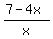 %287-4x%29%2Fx