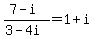 %287-i%29%2F%283-4i%29=1%2Bi