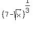 %287-sqrt%28x%29%29%5E%281%2F3%29