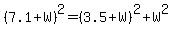 %287.1%2BW%29%5E2=%283.5%2BW%29%5E2%2BW%5E2