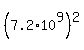 %287.2%2A10%5E9%29%5E2