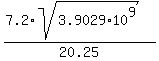 %287.2%2Asqrt%283.9029%2A10%5E9%29%29%2F20.25