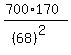 %28700%2A170%29%2F%28%2868%29%5E2%29