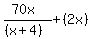 %2870x%29%2F%28%28x%2B4%29%29+%2B+%282x%29