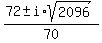 %2872+%2B-+i%2Asqrt%282096%29%29%2F70+