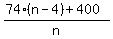 \"%2874%28n-4%29+%2B+400%29%2Fn\"