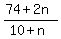 %2874%2B2n%29%2F%2810%2Bn%29