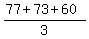 %2877+%2B+73+%2B+60%29%2F3