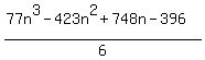 %2877n%5E3-423n%5E2%2B748n-396%29%2F6