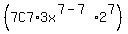 %287C7%2A3x%5E%287-7%29%2A2%5E7%29
