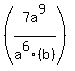 %287a%5E9%2Fa%5E6%28b%29%29