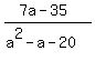 %287a+-+35%29%2F%28a%5E2-a-20%29