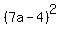 %287a+-+4%29%5E2