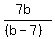 %287b%29%2F%28%28b-7%29%29