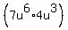 %287u%5E6+%2A+4u%5E3%29
