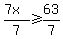 %287x%29%2F7%3E=63%2F7