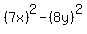 %287x%29%5E2+-+%288y%29%5E2