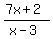 %287x%2B2%29%2F%28x-3%29