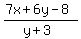 %287x%2B6y-8%29%2F%28y%2B3%29