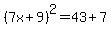 %287x%2B9%29%5E2=43%2B7