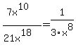%287x%5E10%29%2F%2821x%5E18%29=1%2F3x%5E8