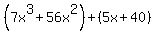 %287x%5E3%2B56x%5E2%29%2B%285x%2B40%29