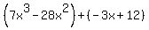%287x%5E3-28x%5E2%29%2B%28-3x%2B12%29