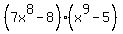 %287x%5E8-8%29%28x%5E9-5%29