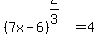 %287x-6%29%5E%282%2F3%29+=+4