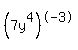 %287y%5E4%29%5E-3