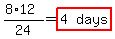 %288%2A12%29%2F24+=+highlight%28matrix%281%2C2%2C+4%2C+days%29%29