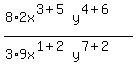 %288%2A2x%5E%283%2B5%29y%5E%284%2B6%29%29%2F%283%2A9x%5E%281%2B2%29y%5E%287%2B2%29%29