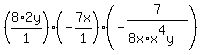 %288%2A2y%2F1%29%28-7x%2F1%29%28-7%2F%288x%2Ax%5E4y%29%29