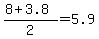 %288%2B3.8%29%2F2=5.9