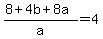 %288%2B4b%2B8a%29%2Fa=4