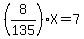 %288%2F135%29X=7