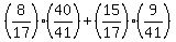%288%2F17%29%2840%2F41%29%2B%2815%2F17%29%289%2F41%29