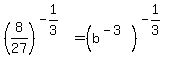 %288%2F27%29%5E%28-1%2F3%29+=+%28b%5E%28-3%29%29%5E%28-1%2F3%29