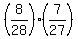 %288%2F28%29%2A%287%2F27%29